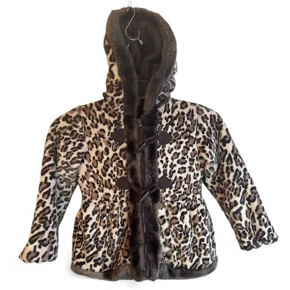Rothschild Leopard Print Kids Puffer Coat