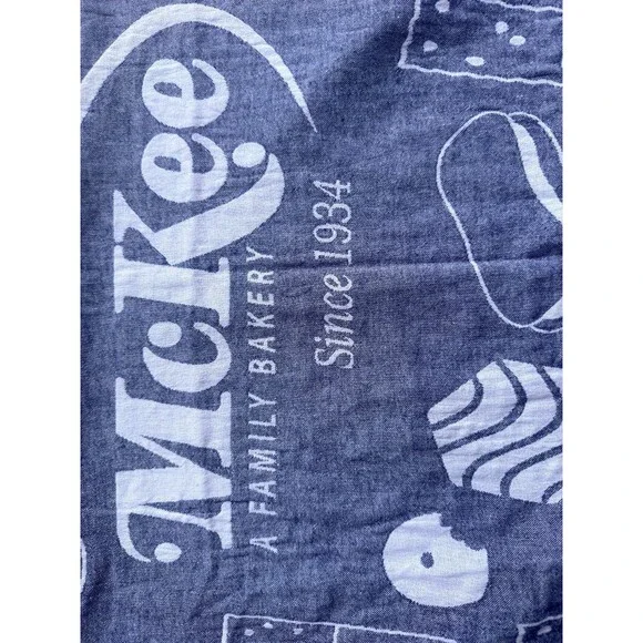 Little Debbie Beach Towel Snack Cakes Promo Towel Blue White Collectible McKee