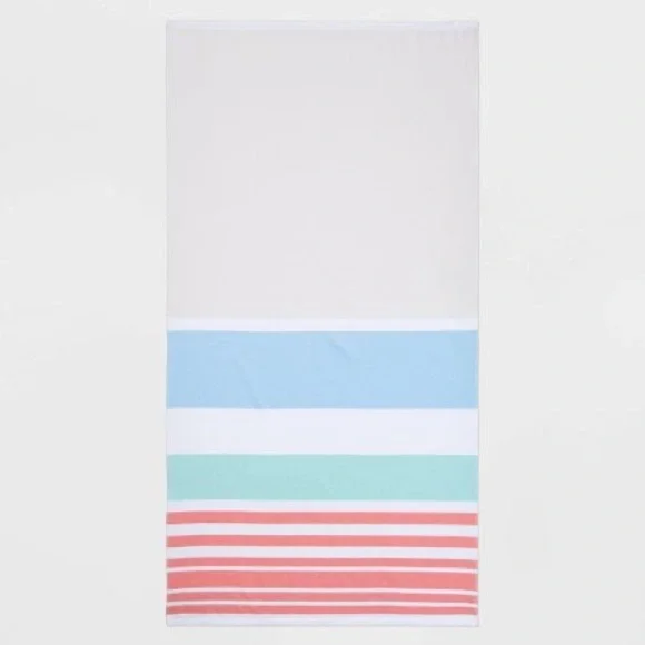Sand Resist 6 foot Beach Towel - Sun Squad™ 2-Pack