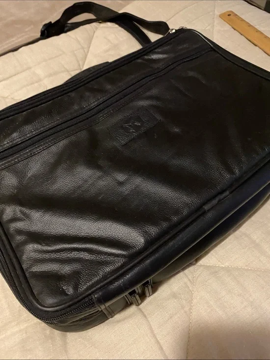 Black Leather Laptop bag