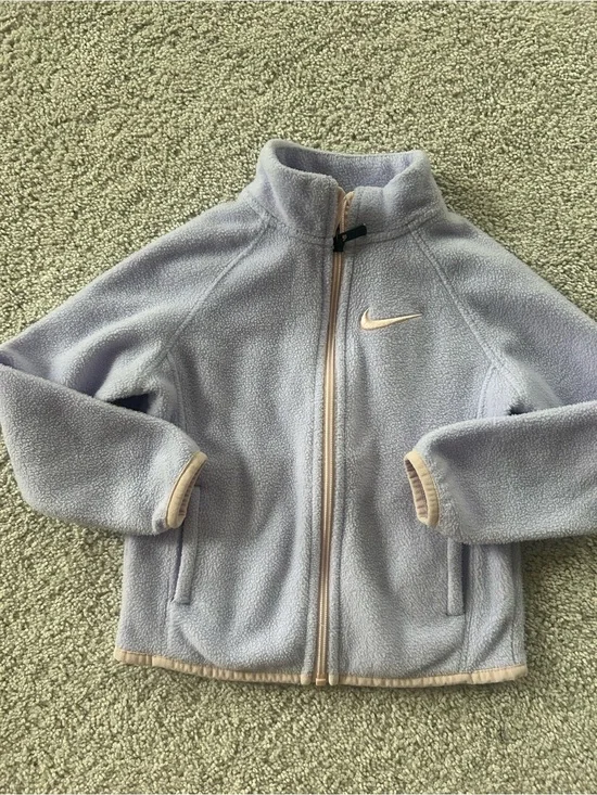Nike Kids Lavender Full-Zip Fleece Jacket