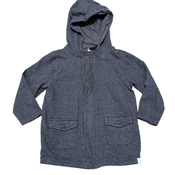 Burts Bees Toddler Jacket Organic Cotton Size 3T Gray Speckle‎