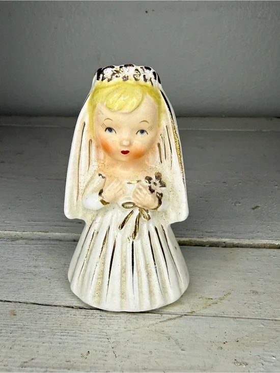 RARE Vintage Fine A Quality Japan Blushing Bride Porcelain Figurine