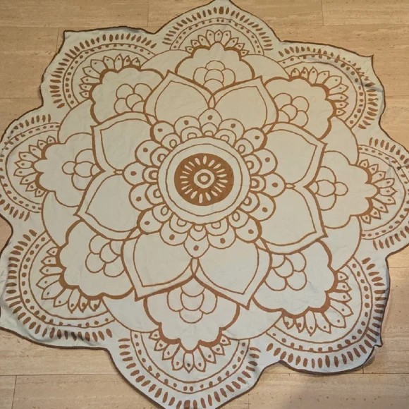 Vix Paula Hermanny Baby Blue Lotus Flower Beach Towel