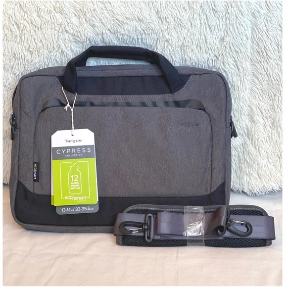 Targus 14” Cypress Slim Briefcase with EcoSmart - Gray NWT