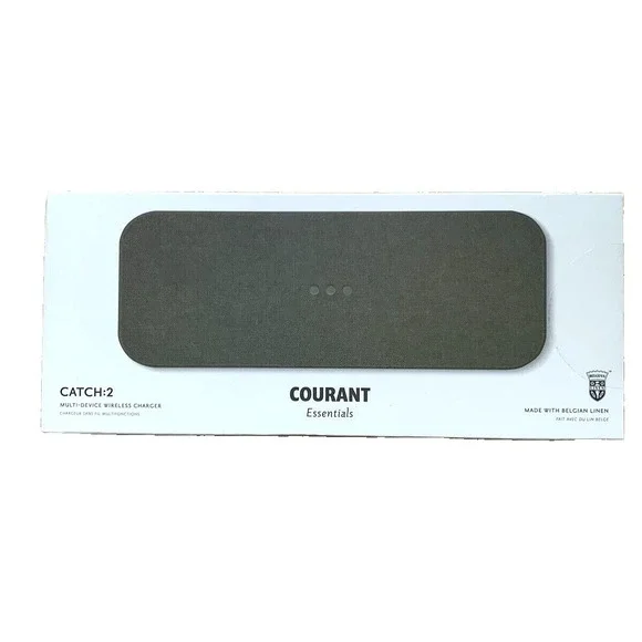 NEW COURANT CATCH 2 Charger Linen Charcoal Multi Device Wireless -SEALED
