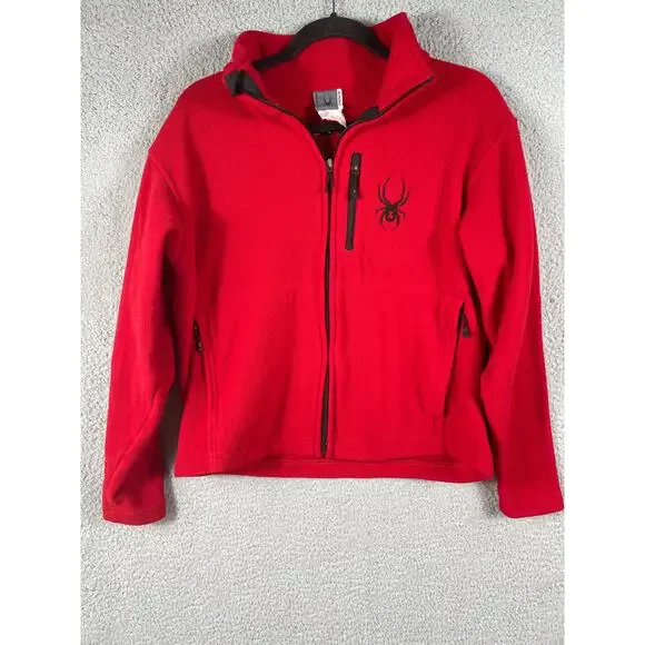 Spyder Youth Kids Size XL Red Fleece Full Zip Jacket