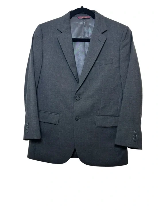 Brooks Brothers Brooksease Gray 100% Wool Blazer Jacket Boys Size 16 Wedding