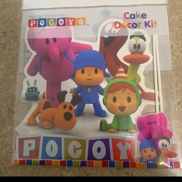 New! “Pocoyo” Cake Plastic Décor featuring characters from the popular children'