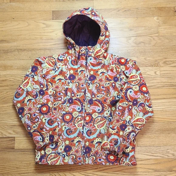 Burton retro paisley ski snow jacket