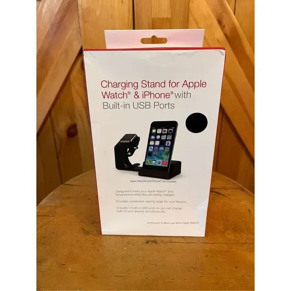 BRAND NEW Element Dual Charging Stand for Apple Watch & Smartphone Black (7580)