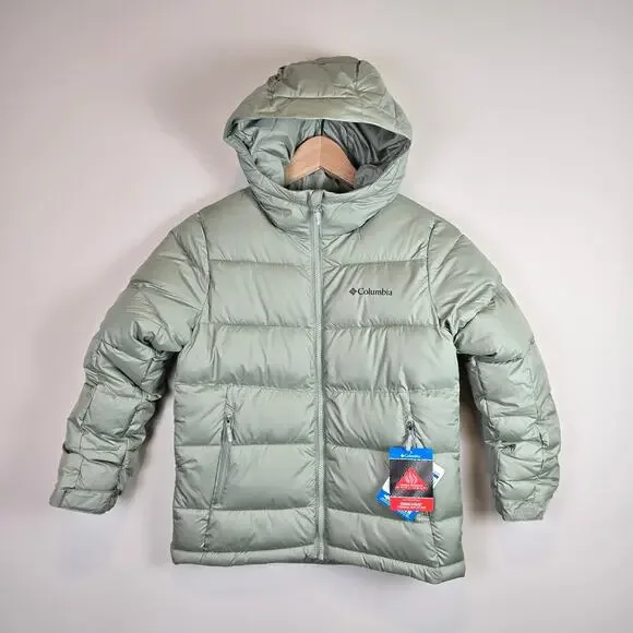 Columbia Youth Pike Lake II Hooded Jacket Size S/8 Safari Omni-Heat Outgrown
