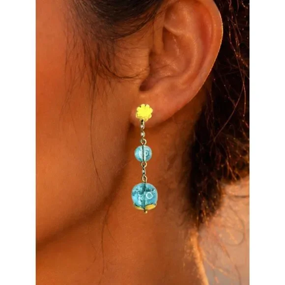 ANTIQUE- 10k Gold Art Nouveau Earrings Victorian Screwback Earrings ca.1894-5.3g