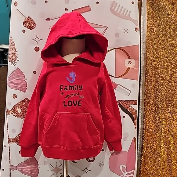 F Foster care red toddler hoodie port and company
