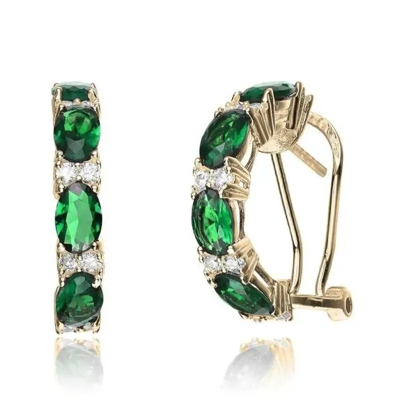GENEVIVE 14K Over Sterling Silver Earrings