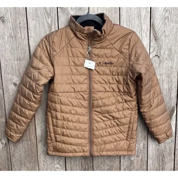 Columbia Youth Medium 10/12 Copper Puffer Jacket Coat Quilted Full Zip Lined NWT