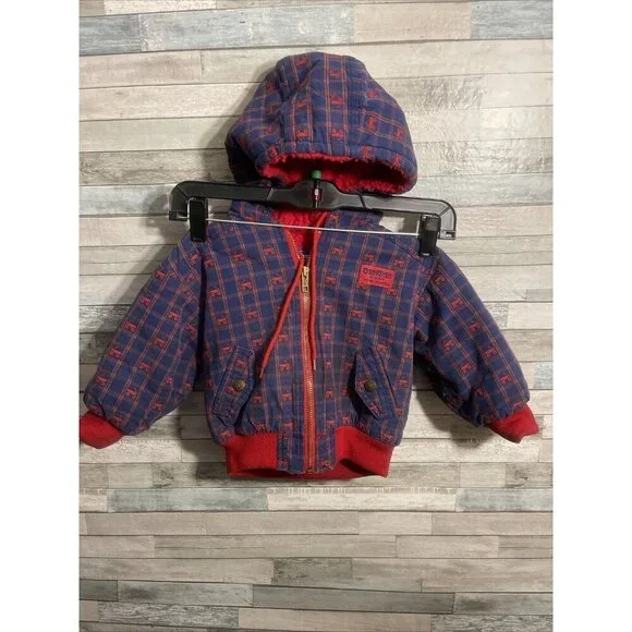 Vintage Oshkosh B’Gosh 24 month boys coat red & blue
