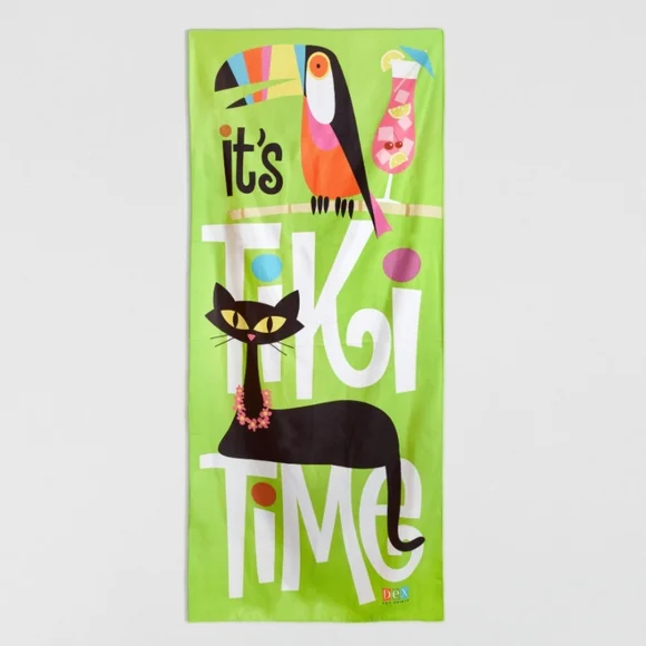 Colorful Tiki Time Beach Towel