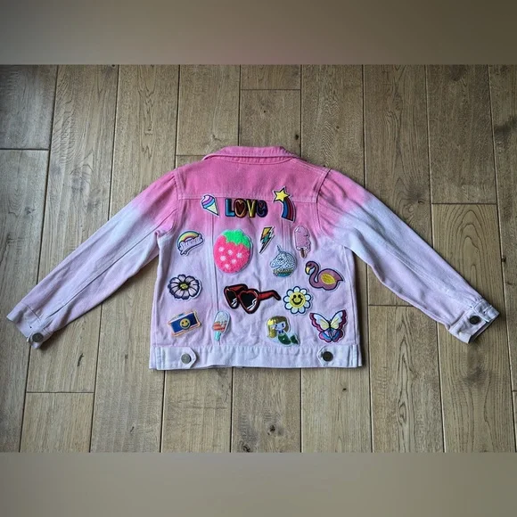 Lola + The Boys Dip Dye All About The Patch Denim Jacket size 6