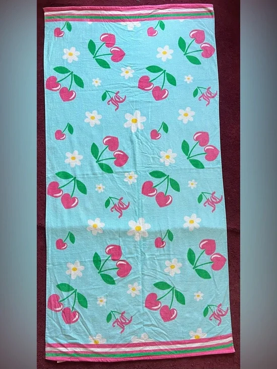 Juicy Couture Cherry Hearts and Daises Beach Towel
