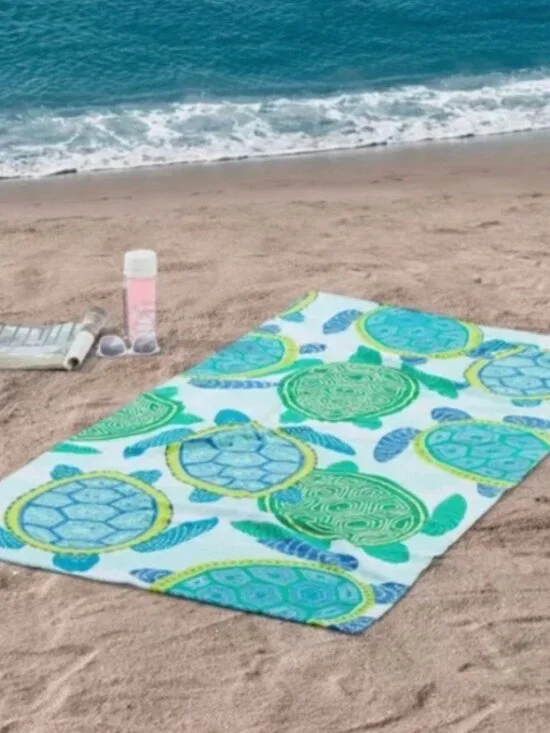 Mainstays Beach Towel, Sea Turtle Print, 34