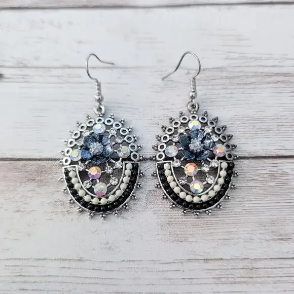 Vintage Earrings Dangle Drop Earrings Unusual - Some Condition Issues