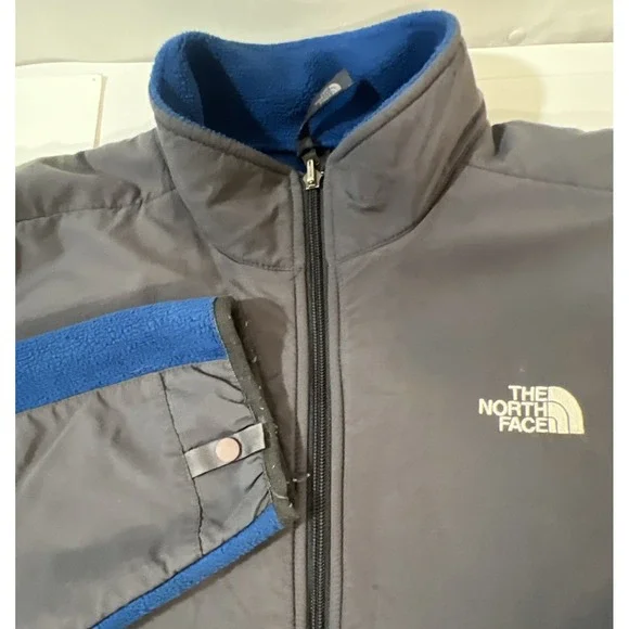 Vintage Youth UnisexNorth Face Denali Fleece Jacket Polartec Blue Black XL