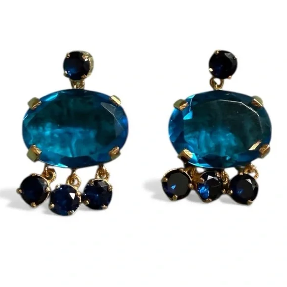 NWOT Latelita Blue Statement Earings