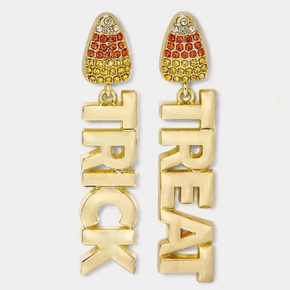 Sugarfix By Baublebar Earrings Bone Appetit Trick or Treat Candy Corn, New