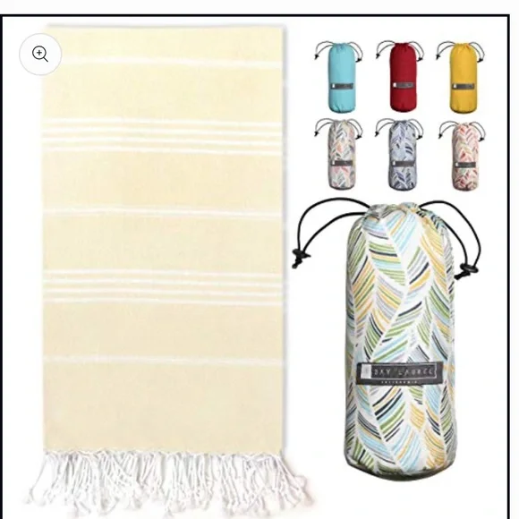 NWT BAY LAUREL Turkish Beach Towel with Travel Bag 71