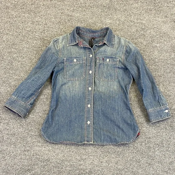 Seven7 Girls' Blue Denim‎ Button-Up Jacket