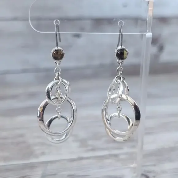 Marvella Earrings Silver Tone Dangle Earrings for Pierced Ears