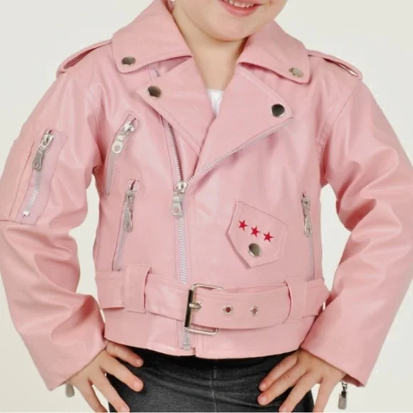 OUTDOOR HABITAT CHILD SIZE 2T PINK USA EAGLE FLAG ZIP BUCKLE JACKET NEW