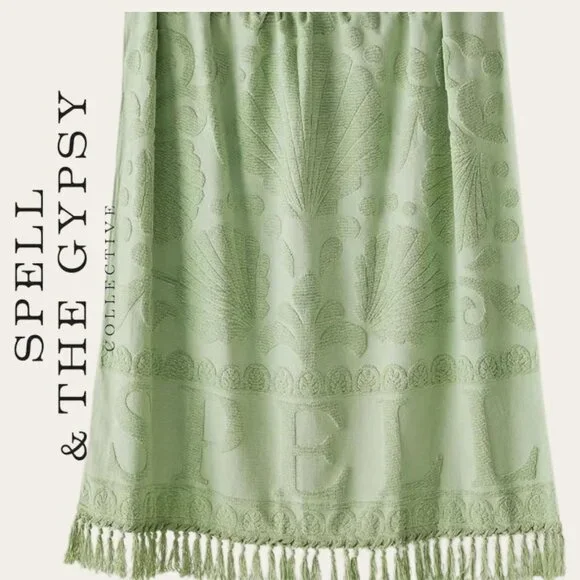 NWT Spell Seashell Beach Towel in Pistachio