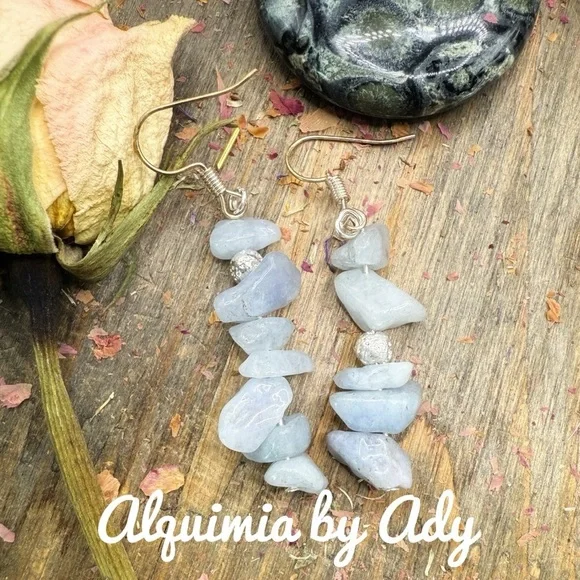 Aquamarine statement earrings