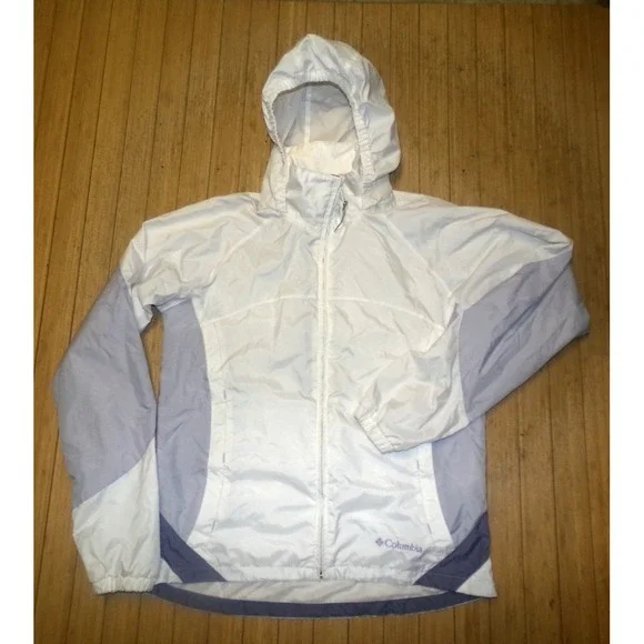 Columbia Girls Youth Jacket XL 18-20 Windbreaker Purple and White‎