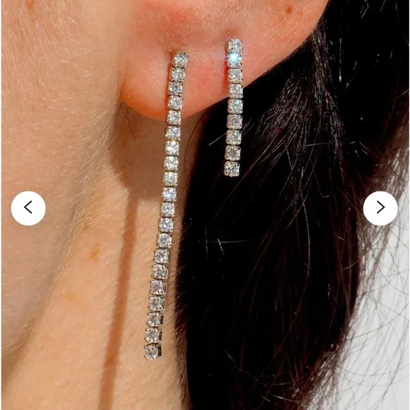 2mm tennis style earrings