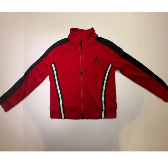 Jordan Boys 4T Red Black White Full Zip Jumpman Track Jacket Activewear