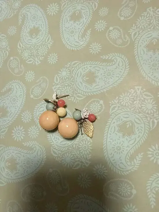 Vintage 1960s Pastel Dangles Earrings- 2 Pieces