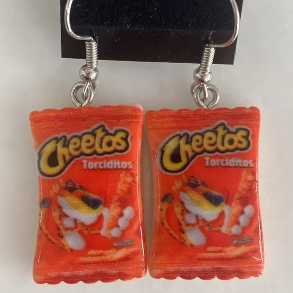 Adorable Cheetos Earrings! Brand New