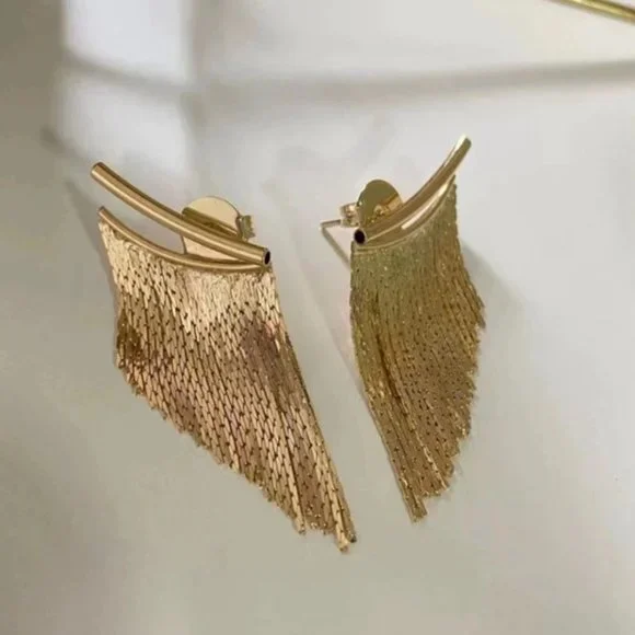 Asymmetrical Fringe Earrings