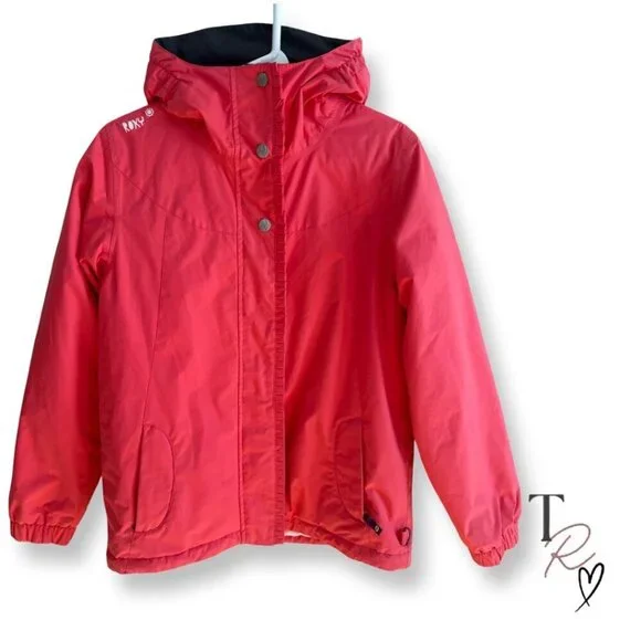 Roxy Big Girls Hooded Ski Snowboard Winter Jacket in Coral Pink 16 XXL
