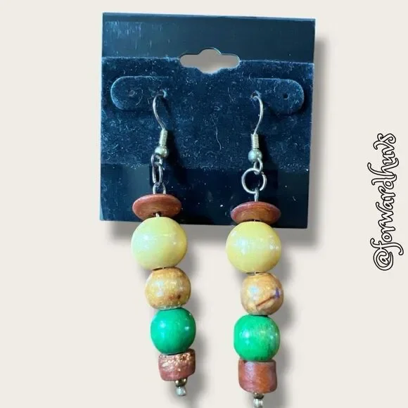 Bundle Sale 3 for $15 | Wooden Bead Dangle Earrings