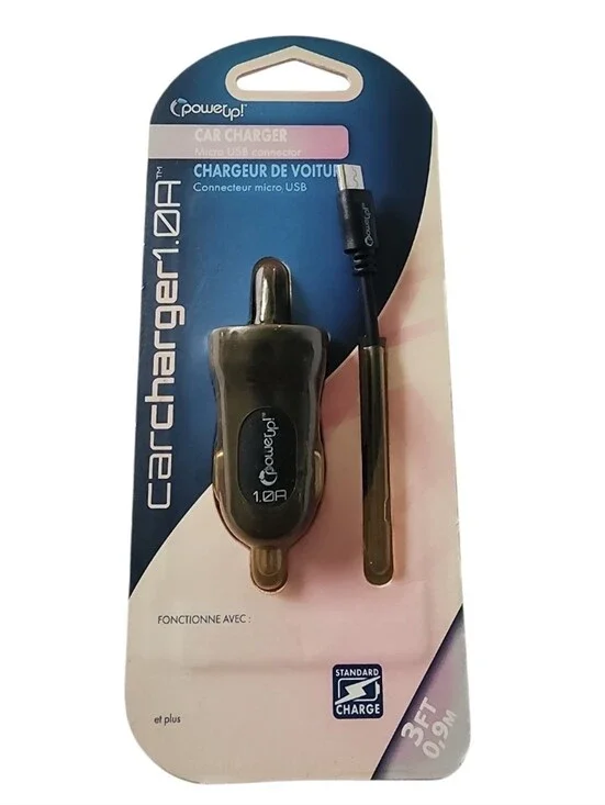 3ft Car Charger with Micro USB Cable