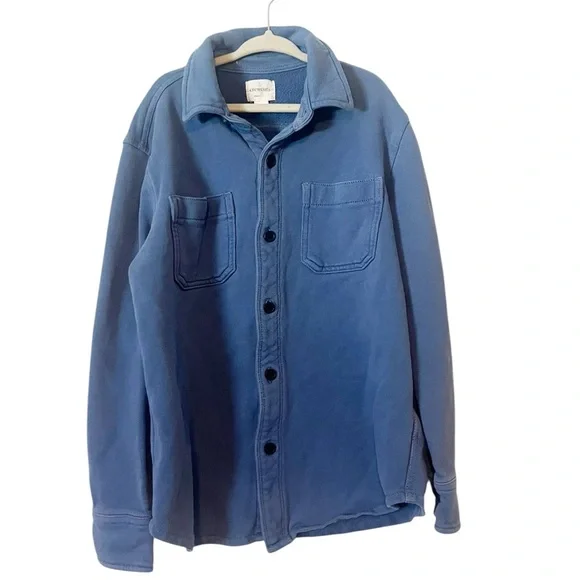 Crewcuts J.Crew Blue Kids’ Cotton Button‎ Down Jacket Size Medium