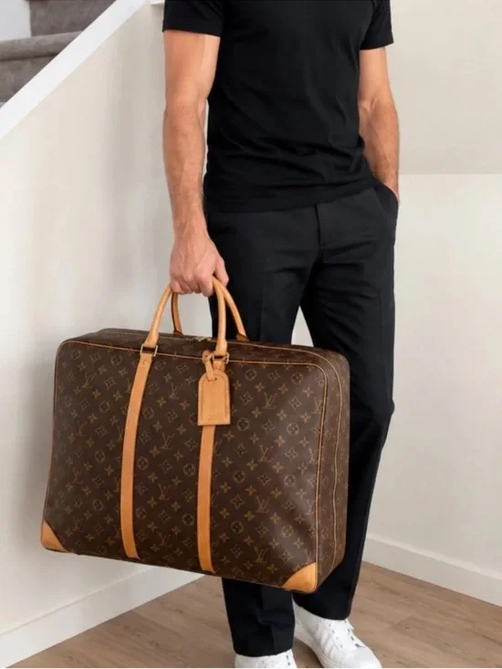 Authentic Louis Vuitton Sirius 45 travel bag M41408 brown monogram LV unisex