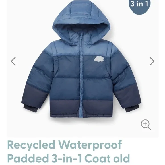 MORI 3-in-1 Waterproof Puffer Coat Blue