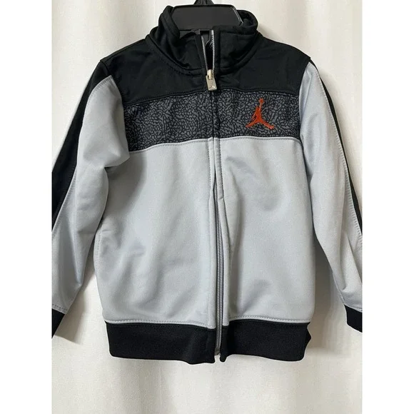 Air Jordan Brand Jumpman toddler 24 months Black‎ Gray Jacket Athletic Logo H42