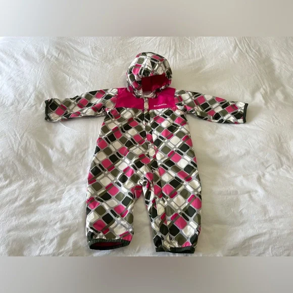 Columbia | Infant 6 MO | Omni Tech Pink Green Bunting | No Lining Lightweight