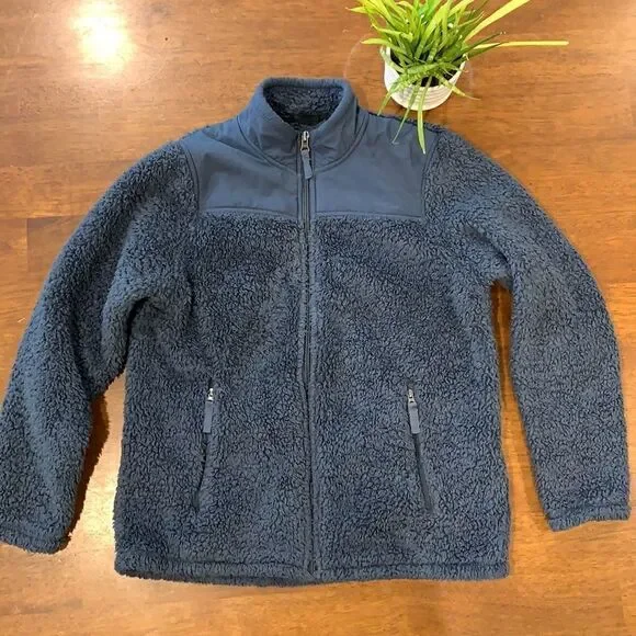 32 Degrees Sherpa Jacket Blue Zip L